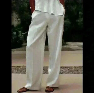 NWT Zara sexy cocktail trendy straight leg party wedding office pant trouser M